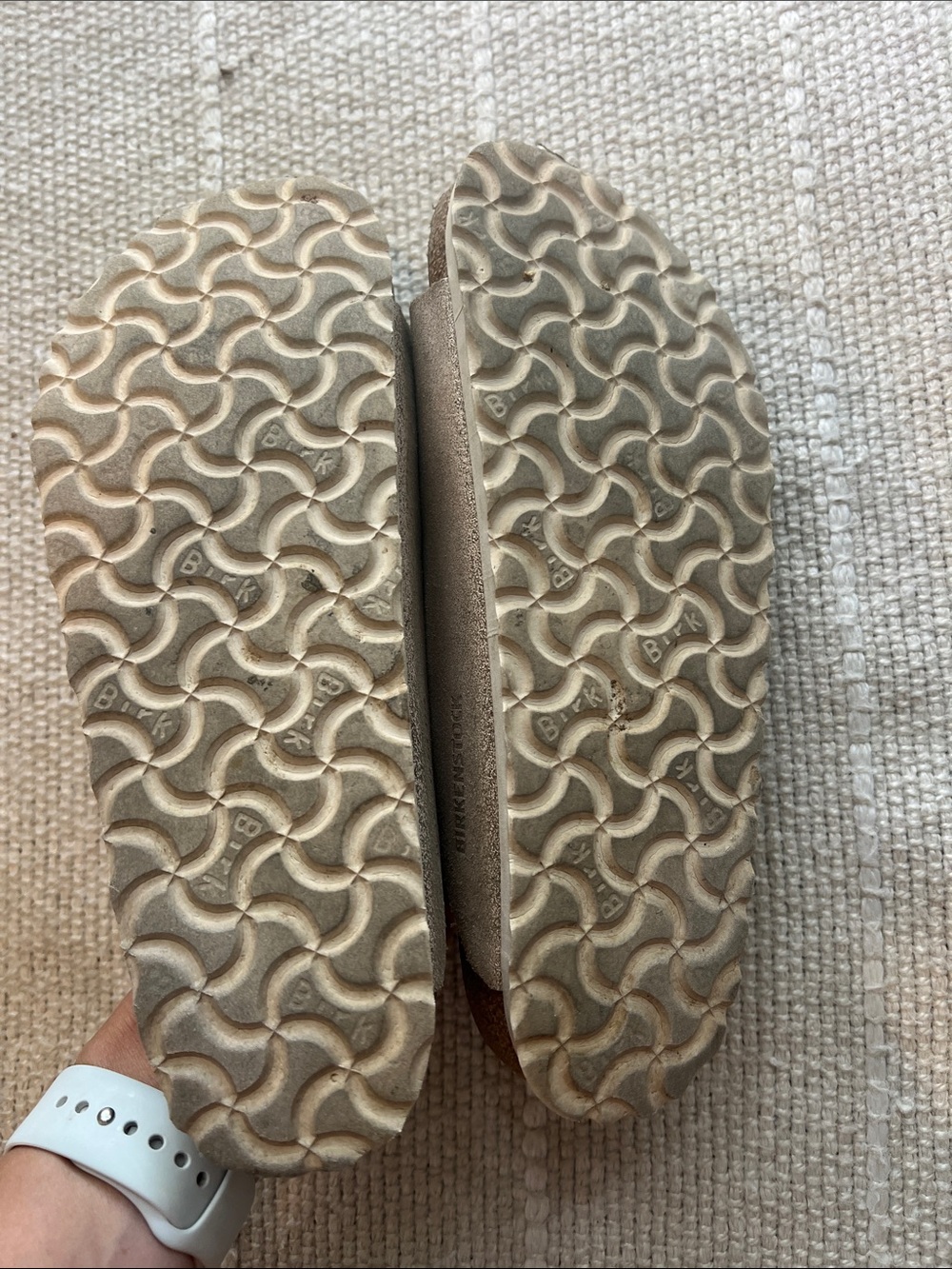 Birkenstock light gold Double-Buckle Sandals with Gold Buckles - Picture 3 of 4